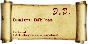 Dumitru Dénes névjegykártya